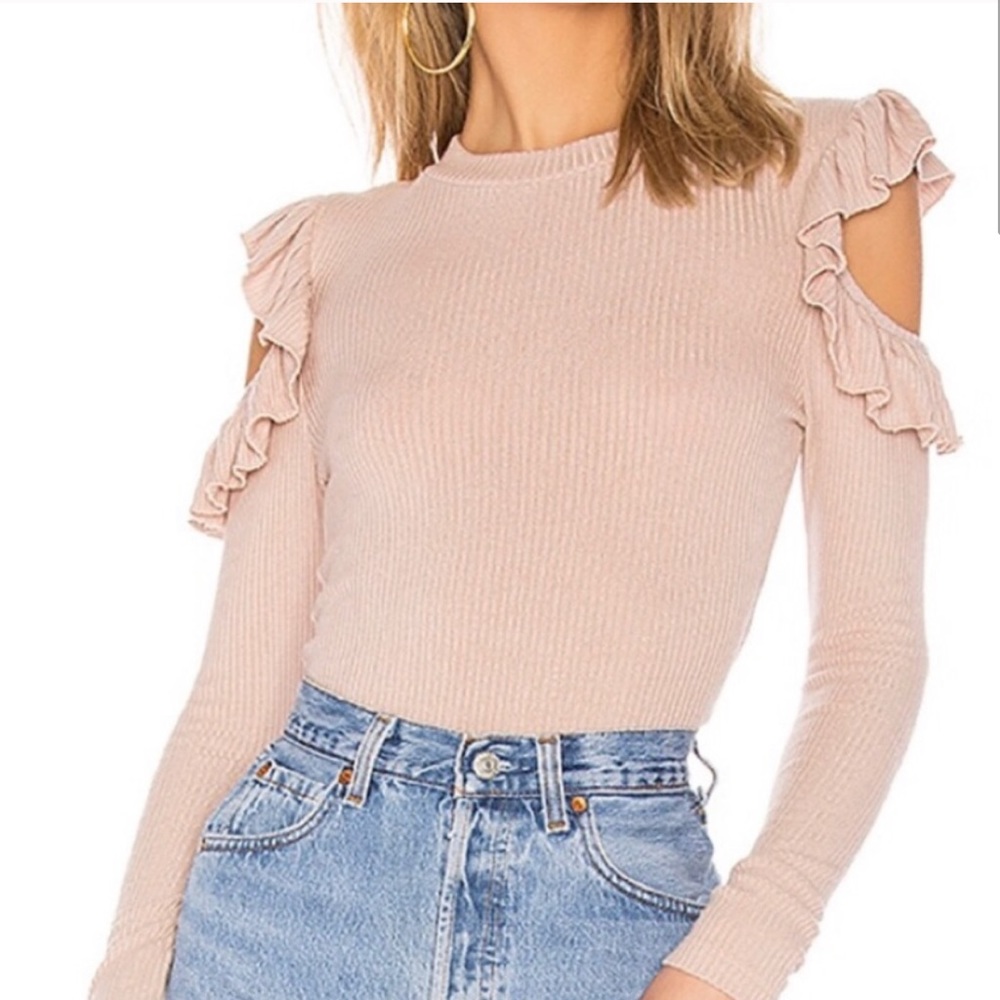 Tularosa Cold Shoulders Ruffled Top - Picture 2 of 7